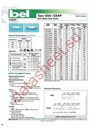 GSA 10-R datasheet  
